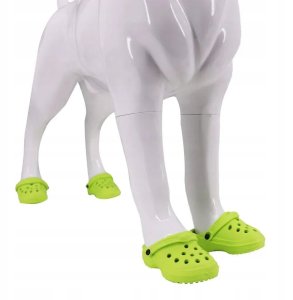 Buty KLAPKI Antypoślizgowe dla ZWIERZĄT PSÓW KOTÓW CHODAKI 1 PARA ZIELONE 8