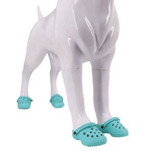 Buty KLAPKI Antypoślizgowe dla ZWIERZĄT PSÓW KOTÓW CHODAKI 1PARA NIEBIESKIE 2