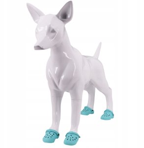 Buty KLAPKI Antypoślizgowe dla ZWIERZĄT PSÓW KOTÓW CHODAKI 1PARA NIEBIESKIE 3