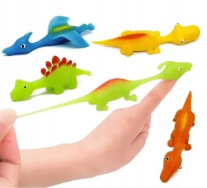 Dinozaury ZABAWKA Żelowe do STRZELANIA KOMPLET dla DZIECI 5 sztuk 1