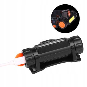 CZOŁÓWKA LED Magnes USB Akumulator MOCNA XPE COB 9