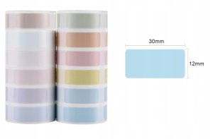 .NIIMBOT Naklejki Termiczne 12 sztuk KOLOROWE 12*30 3