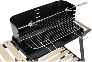 GRILL OGRODOWY WÓZEK 83x45,5x86,5CM CZARNY 2