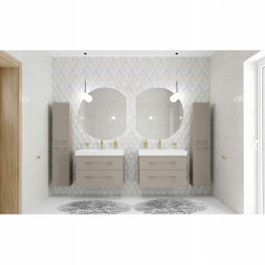 AQ.401-164363 / AQUAFORM / MADRID / SZAFKA PODUMYWALKOWA WISZĄCA 2S 60 FUME MATT / 60X41,8X54 / 2