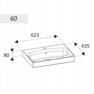 AQ.401-164363 / AQUAFORM / MADRID / SZAFKA PODUMYWALKOWA WISZĄCA 2S 60 FUME MATT / 60X41,8X54 / 7