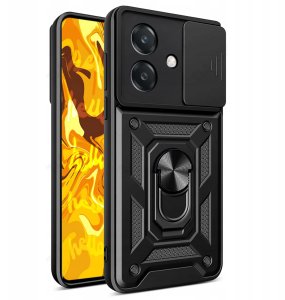 Hello Case ETUI PANCERNE DO OPPO A40 4G CZARNE ARMOR HOLDER RING PANCERNE KABURA CASE 4
