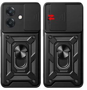 Hello Case ETUI PANCERNE DO OPPO A40 4G CZARNE ARMOR HOLDER RING PANCERNE KABURA CASE 6