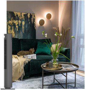 Climative Pure Air Plasma wentylator kolumnowy z jonizacją plazmową 450m3h silnik DC 30W 12 prędkości cichy 32dB oscylacja 90 stopni do domu i biura 11