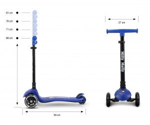 Milly Mally Scooter Sparky Blue 12