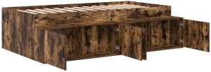 vidaXL Łóżko z miejscem do przechowywania Wędzony dąb 80x200 cm 5