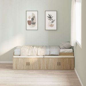 vidaXL rama łóżka do przechowywania Dąb Sonoma 90x200 cm 4