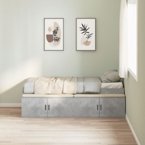 vidaXL Stelaż łóżka  Szary beton 90x190 cm 1