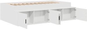 vidaXL Biała rama łóżka 75x190 cm 5