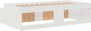 vidaXL Biała rama łóżka 75x190 cm 8