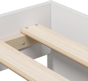 vidaXL Biała rama łóżka 75x190 cm 9