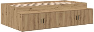 vidaXL Łóżko z miejscem do przechowywania Dąb rzemieślniczy 80x200 cm 3
