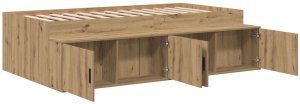 vidaXL Łóżko z miejscem do przechowywania Dąb rzemieślniczy 80x200 cm 5