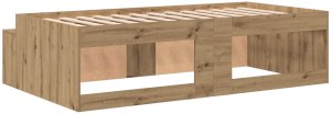 vidaXL Łóżko z miejscem do przechowywania Dąb rzemieślniczy 80x200 cm 8