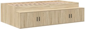 vidaXL Łóżko z pojemnikiem Sonoma Oak 75x190 cm 3