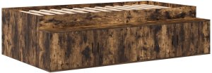 vidaXL Stelaż łóżka Dąb wędzony 75x190 cm 3