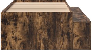 vidaXL Stelaż łóżka Dąb wędzony 75x190 cm 7