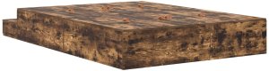 vidaXL Rama łóżka Brązowa Drewno inżynieryjne 135,5 x 190 x 31,5 cm 10