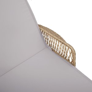 vidaXL Leżak Słoneczny Beżowy i jasnoszary Rattan PE 157 x 55 x 92 cm 9
