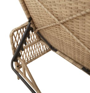 vidaXL Leżak Słoneczny Beżowy i jasnoszary Rattan PE 157 x 55 x 92 cm 10