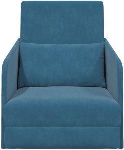 vidaXL Sofa łóżko 2 w 1 Niebieska 65x80x83 cm Welur 5