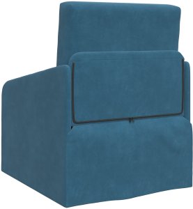 vidaXL Sofa łóżko 2 w 1 Niebieska 65x80x83 cm Welur 7