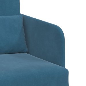 vidaXL Sofa łóżko 2 w 1 Niebieska 65x80x83 cm Welur 8