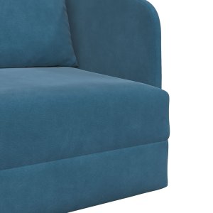 vidaXL Sofa łóżko 2 w 1 Niebieska 65x80x83 cm Welur 9