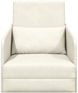 vidaXL Sofa łóżko 2-w-1 Kremowa 65x80x83 cm aksamitu 5