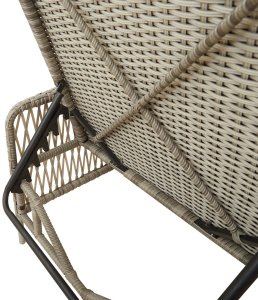vidaXL Leżak Jasnoszary PE Rattan 157 x 55 x 92 cm Składany 9