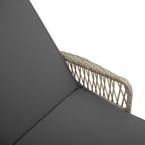 vidaXL Leżak Jasnoszary PE Rattan 157 x 55 x 92 cm Składany 10