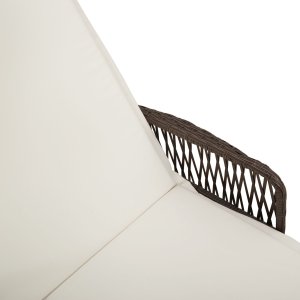 vidaXL Leżak Brązowo-kremowy Rattan PE 157 x 55 x 92 cm Składany 9