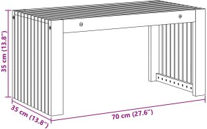 vidaXL Stolik Kawowy 70x35x35 cm Drewno Twarde Akacja 10