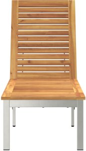 vidaXL Leżak Słoneczny drewno Drewno akacjowe z ramą metalową 5