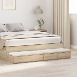 vidaXL Stolik nocny  Sonoma oak Drewno inżynieryjne 140 x 36,5 x 16,5 cm 1