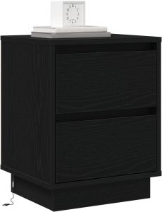 vidaXL Szafki Nocne z LED 2 szt. czarny 39x34.5x50 cm (869613) 3
