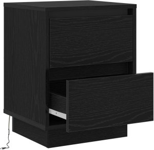 vidaXL Szafki Nocne z LED 2 szt. czarny 39x34.5x50 cm (869613) 8
