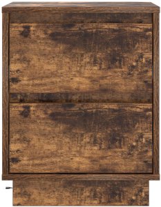 vidaXL Szafki nocne z taśmami LED 2 szt Dymiony dąb 39x34,5x50 cm (869619) 8