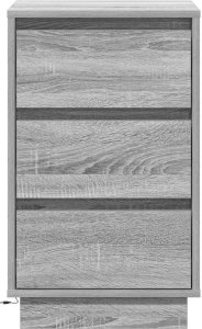 vidaXL Szafka nocna z LED Szary Sonoma 39x34,5x65 cm Drewno inżynieryjne 6