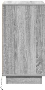 vidaXL Szafka nocna z LED Szary Sonoma 39x34,5x65 cm Drewno inżynieryjne 7