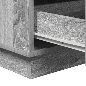vidaXL Szafka nocna z LED Szary Sonoma 39x34,5x65 cm Drewno inżynieryjne 10