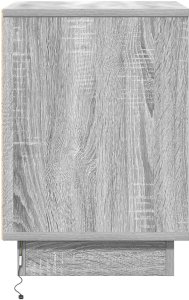 vidaXL Szafka nocna z LED-ami Szary Sonoma 39x34,5x50 cm 7