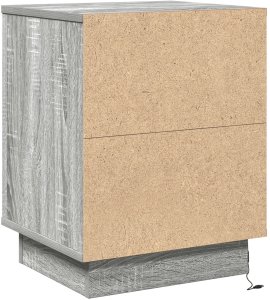 vidaXL Szafka nocna z LED-ami Szary Sonoma 39x34,5x50 cm 8