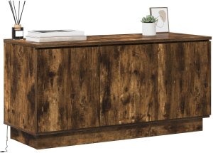 vidaXL Szafka RTV Wędzony Dąb 100 x 38 x 49 cm Materiał drewnopochodny 3