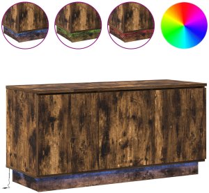 vidaXL Szafka RTV Wędzony Dąb 100 x 38 x 49 cm Materiał drewnopochodny 4