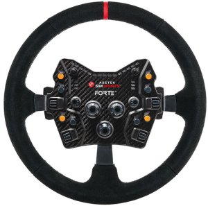 Asetek SimSports Lenkradkranz, gewölbt, 340 mm - schwarz, wildleder 2